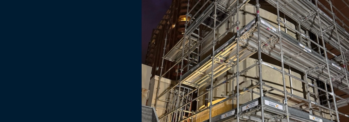 Lightweight aluminium scaffold Scaffolding installation at Sydney CBD