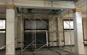 Louis Vuitton scaffold built by Express Scaffolding; Aluminium quick stage, QuickAlly, kwik stage scaffolding inside the Louis Vuitton store in Sydney, built by Express Scaffolding