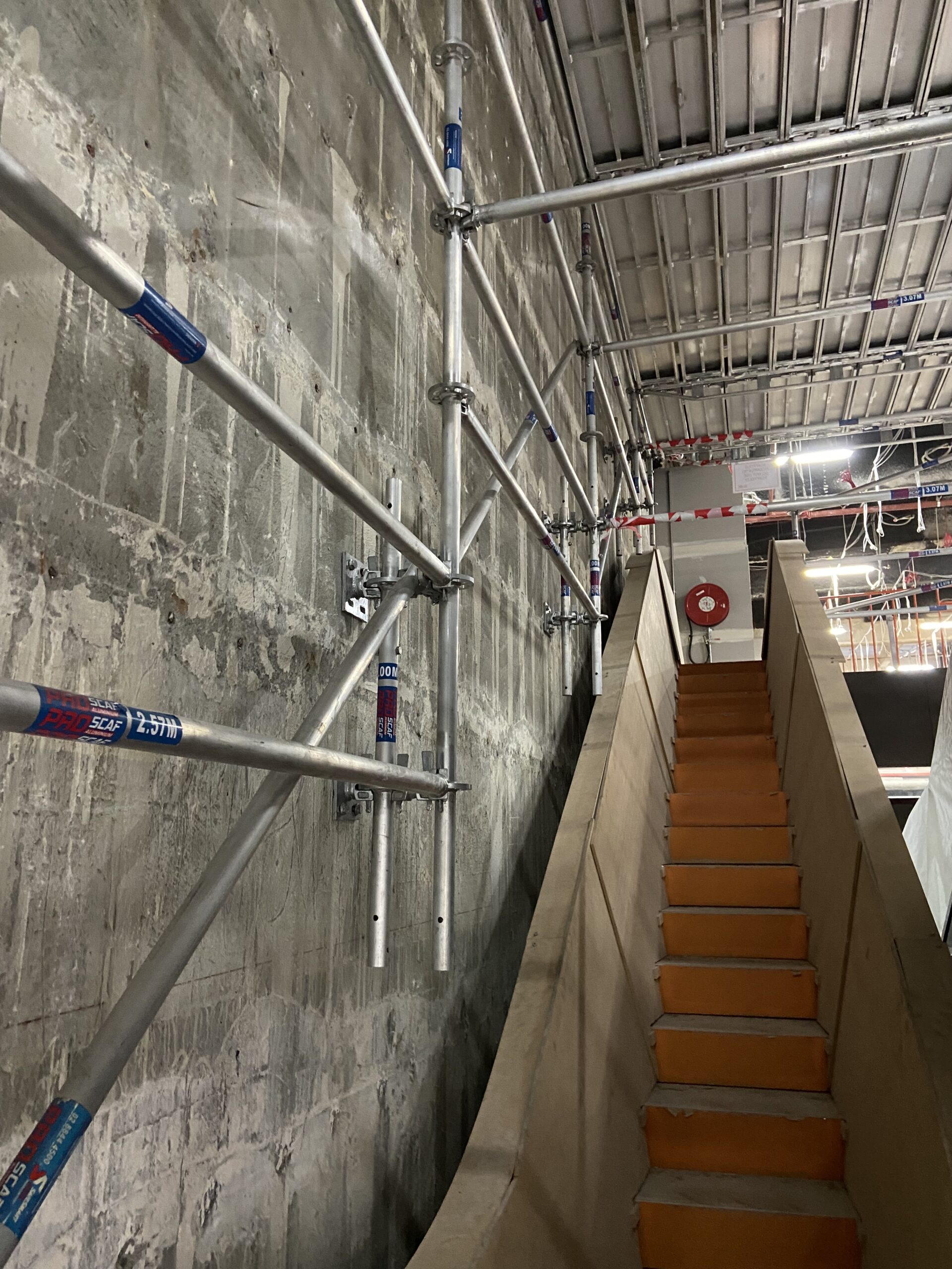 aluminium sydney scaffold on stairs