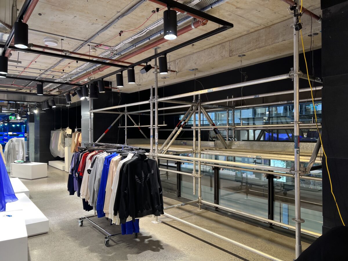 Adidas Sydney CBD Aluminium Lightweight Scaffold Sydney Friendly